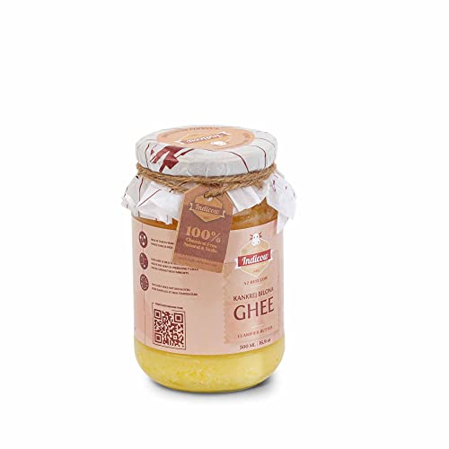 Image of Indicow Foods Vedic Bilona A2 Cow Ghee | (Kankrej Cow A2 Vedic Bilona Ghee 500 ML) | Grass Fed, Hand Churned, 100% Pure and Preservative Free