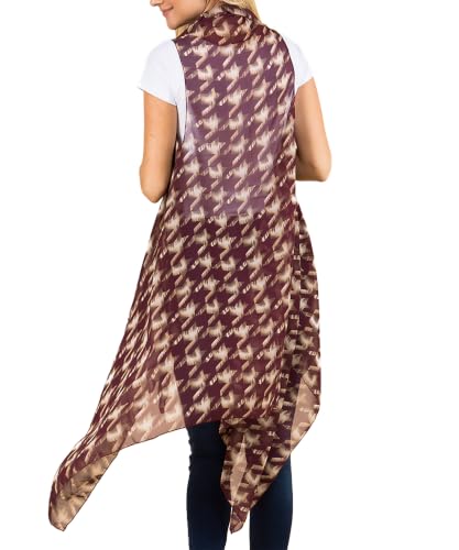 Image of Scarfand's Women's Sheer Open Front Lightweight Sleeveless Long Duster Cardigan Vest