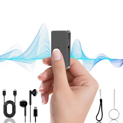 64GB Voice Recorder with Playback - Mini Audio Recorder with