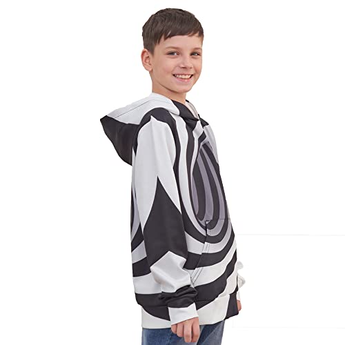 Newcosplay Unisex Kids Hooded Realistic 3D Galaxy Digital Print Sweatshirt Baseball Jersey For Boys Girls(Swirl, M) #TOP4