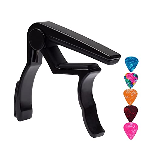 Capo de guitare en métal grain de bois – Capo de guitare universel – Accessoire de tuning pour instruments de musique… - Les Beatles, Paul McCartney, John Lennon, RIngo Starr, George Harrison Capo de guitare en métal grain de bois - Capo de guitare universel - Accessoire de tuning pour instruments de musique… – Image 3
