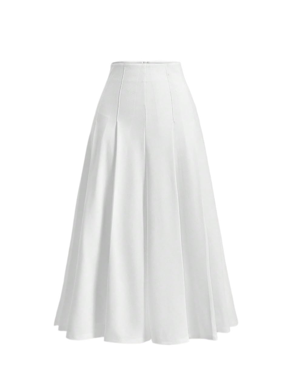 Womens Trendy Elegant Skirt Solid Color High Waist Long Skirt