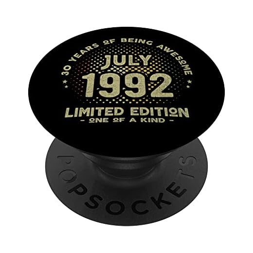 Regalo 30 años Cumpleaños Hombre Mujer - Julio 1992 PopSockets PopGrip Intercambiable