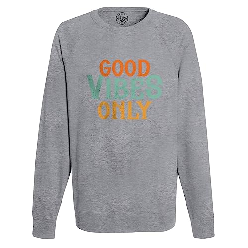 Sweat shirt homme good vibes only vintage retro funk 70's pull col rond pour passionne de musique
