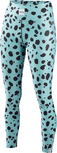 Legging Icecold Eivy Turquoise Cheetah XXL au chaud pour le ski et le cocooning en chalet
