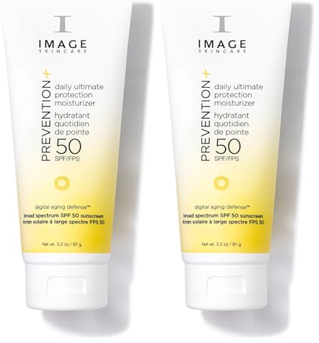 Image of IMAGE Skincare PREVENTION+ Daily Ultimate Protection Moisturizer, SPF 50 Face Sunscreen Lotion, Zinc Oxide, Blendable with No White Cast, 3.2 oz