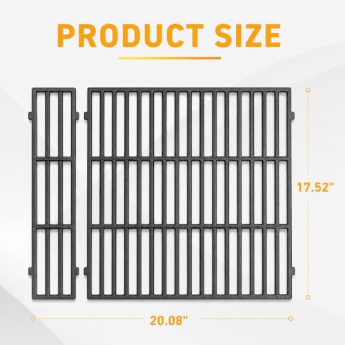Image of Cast Iron Grill Grate Kit for Weber Spirit 200 Series (2016+) Gas Grills | Heavy-Duty Cast Iron For Even Searing. Unique Under-Grate Storage Saves Cart Space. Easy Clean.