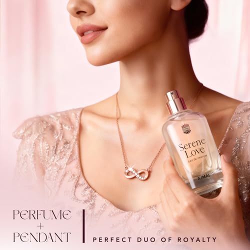 Image of Ajmal | Royal Touch Women Perfume Gift Set | Serene Love Perfume 65 ml + Infinity Necklace | Premium Perfume Gift for Women | Long Lasting Fragrance | Gift Set for Women