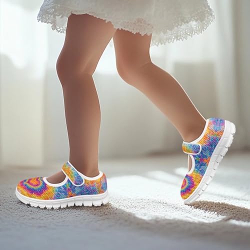BIGCARJOB Mary Janes Shoes for Little Kids Tennis Shoes Flats Cute Ballet Dress Shoes School Uniform Shoes Athletic Gym Shoes3