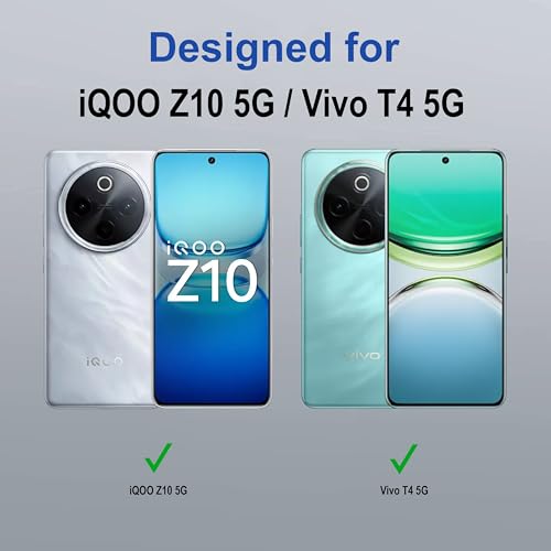 Image of Zapcase Back Case Cover for iQOO Z10 5G | Compatible for iQOO Z10 5G Back Cover | Case Cover with Camera Protection | (TPU + PC | Translucent Black)
