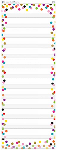 Teacher Created Resources Tabela de bolso para agenda diária Confetti com 14 bolsos (33 cm x 86 cm)
