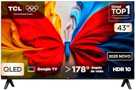 Smart TV TCL 43 Polegadas Full HD QLED S5K WiFi Bluetooth Google ...