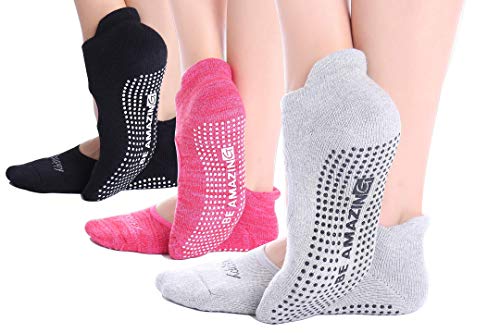Yoga Socks for Women Barre Sock Non-Slip No-Skid Grip Pilates Hospital Maternity 3