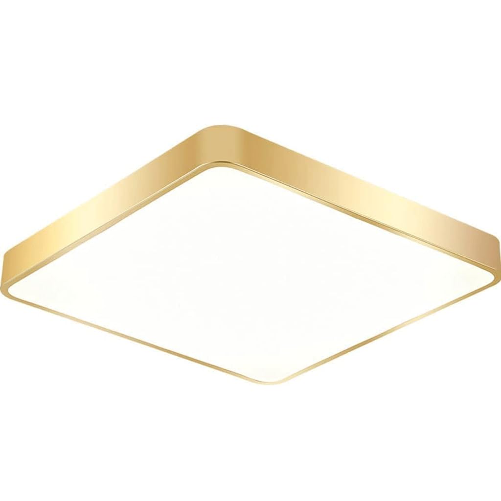 Plafonnier or luxe circulaire pour éclairer un couloir sombre