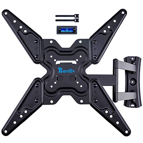 RENTLIV Staffa a Parete per TV Full Motion per Televisori da 26-55 ', fino a VESA 400 x 400 mm e 45 kg, Supporto TV con Braccio di Prolunga Articolato Girevole Massima 600x400mm Fino a 60 kg