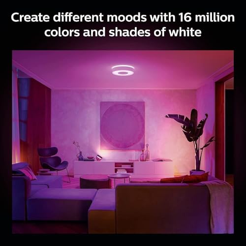Philips Hue Lampa Sufitowa White and Color Ambiance Infuse L 1x53W (biała), Lampa Sufitowa Ledowa z 16 mln Kolorów i Możliwością Ściemniania, Inteligentne Oświetlenie Smart LED