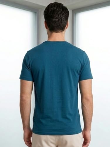 Image of Lux Cozi Men Cotton Half Sleeves Round Neck Regular Fit Casual T-Shirt