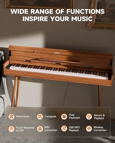 image for Eastar EUP-100 Digital Piano 88 Key Weighted Keyboard Full Size, Home 