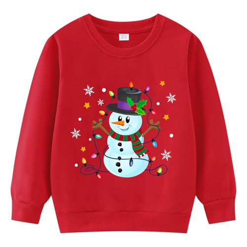Boys Girls Christmas Sweatshirt Toddler Kids Xmas Santa Claus Reindeer Shirt Tops Clothes 1-7 Years