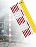 Generisch Aluminium-Vermessungsrover-Stange, teleskopischer Messstab mit visueller Positionierung, 5 Meter (400 cm) für präzise Messungen