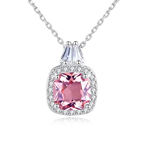 Pendentif topaze pourpre pour femmes collier pierres précieuses violettes