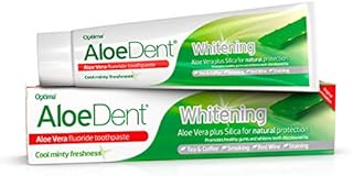 AloeDent Whitening Aloe Vera Toothpaste with Fluoride , Natural Action, Vegan, Cruelty Free , SLS Free, Naturally White, Healthy Gums , 100 ml