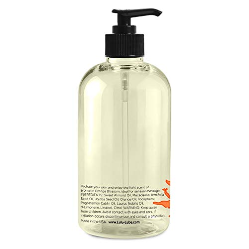 Lulu Orange Blossom Massage Oil With Jojoba And Essential Oils 16Oz & Personal Lubricant. Lulu Lube Natural Water-Based 16 Oz #TOP5