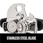 The Original GORILLA GRIP Heavy Duty Stainless Steel Smooth Edge Manual Can Opener and Bottle Openers, Soft Ergonomic Handle, Oversized Handheld Easy Turn Knob, Multifunctional Kitchen Tool, Black - Image 3