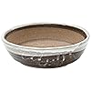 Wazakura Shigaraki Series Handmade White Stripe Glazed Ceramic Bonsai Pot with Drainage Hole 82 210 mm Made in Japan Garden Training Container Flower Planter Succulent Bowl Big Size