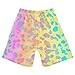 innewgogo Fashion Leopard Rainbow Toddler Baby Boy Girl Cotton Pull-On Shorts Elastic Waist Kids Pants Beach Summer Shorts 4T
