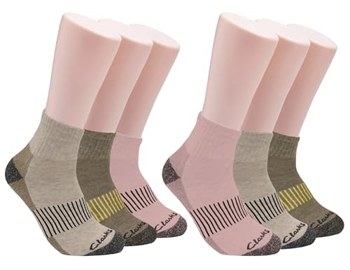 Chaussettes femme Clarks décontractées lot de 6 pour éviter les pieds fatigués