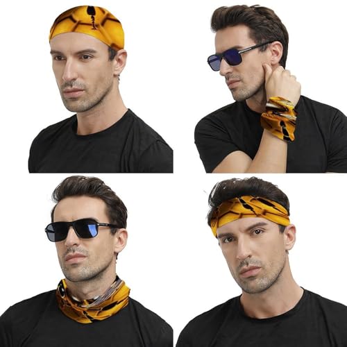 Neck Gaiter Yellow Honey Face Mask for Travel Face Cover Scarf for Men Women Elastic Headbands Wind-proof Bandana for Skiing Fishing Hiking Cycling4