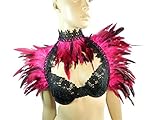Set pink Federstola und Federkragen Flamingo Paradiesvogel Dragqueen Travestie Burlesque Karneval Kostüm Party Samba Rio