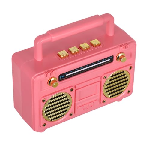 SEWACC Altavoz Portátil Mini con Subwoofer Integrado Diseño Retro Vintage para Exteriores Fiestas y Decoración de Escritorio y Dormitorio