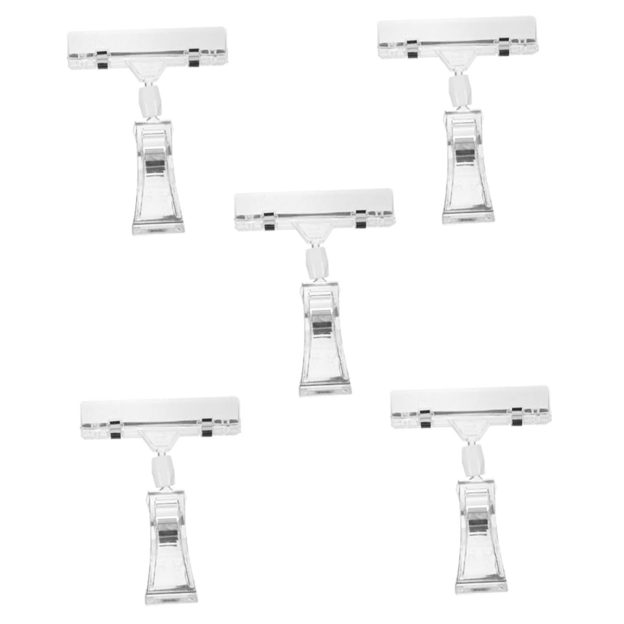 SHINEOFI 5 Sätze Ausstellungsstand Garage Clip Fan-shop Steht Geschäft Klips Display Stand Werbetafel - Anzeigehalter Multifunktionale Schilderhalter Preisschildhalter Plastik 5 Stücke * 5