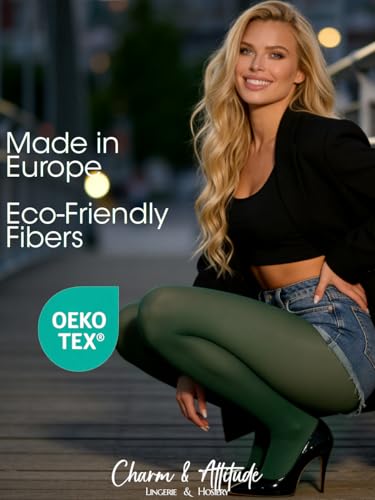 Image of Charm and Attitude Semi Opaque Tights for Women | Colored Pantyhose Stockings Nylons 40D