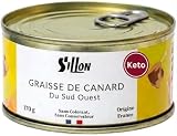 Grasso di Anatra per Cucinare Puro (170g) – Alta Qualita' Alimentare Dieta Keto e Low Carb 0 Carboidrati - Dalla Francia con Sapore