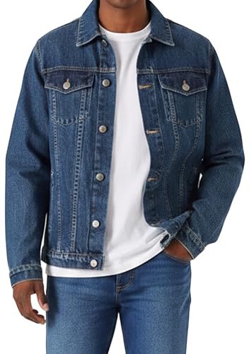 JMOJO Men's Denim Jacket - Casual Vintage Trucker