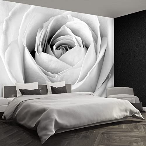 Papier peint auto-adhésif lavable et repositionnable rose blanche grand format moderniser murs