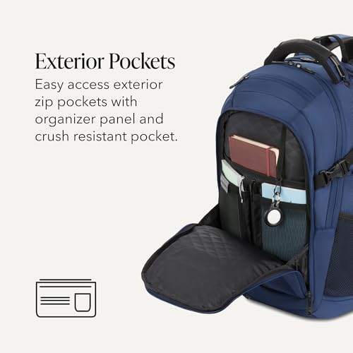 Image of SwissGear 5358 USB ScanSmart Laptop Backpack. Abrasion-Resistant & Travel-Friendly Laptop Backpack Exclusive Bundle with Lock