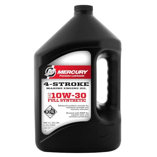 MERCURY 10W-30 4-Stroke Full Synthetic Marine Engine Oil 1 Gallon - 8M0173224