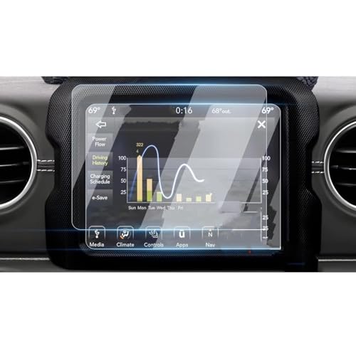 Protection d'écran GPS en verre trempé 8,4" pour Jeep Wrangler JL 2020-2022