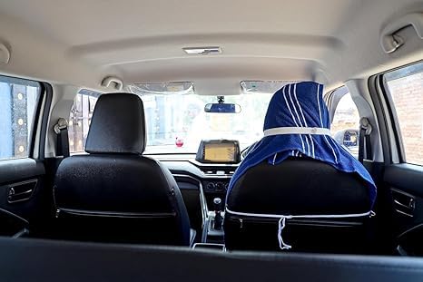 Image of Car Seat Towel Cover, Universal Size 76x152 cm, Soft and Comfortable Seat Protector for All Cars, Single Pack of 1 (1, Blue, 30x60inc.)