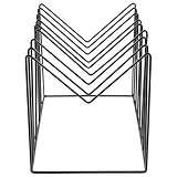 Estantería de escritorio de hierro resistente, estante grueso para periódicos...