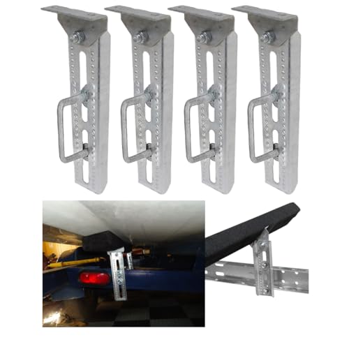 4 Sets 8in Heavy Duty Galvanized Swivel Top Boat Trailer Bunk Brackets with Hardware for 2