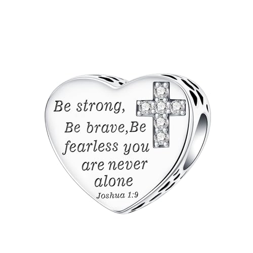 Image of LUXILLA Love You Best Friend Grandma Wife Heart Charm 925 Sterling Silver Charms Fit for Bracelets Necklace Jewelry Gift for Women