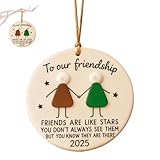 Freundschafts Weihnachtsschmuck - 2D Acryl Jahreszeitliche Dekoration | Weihnachtsanhänger Aufhängbar - Für Dekorateure Für Zuhause Und Festplaner Vordertür Büro Wand Kaminsims Fensterbank