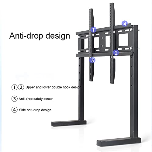 Support TV de table pour écran LED de 50 à 75 pouces avec base robuste et crochets réglables - 6