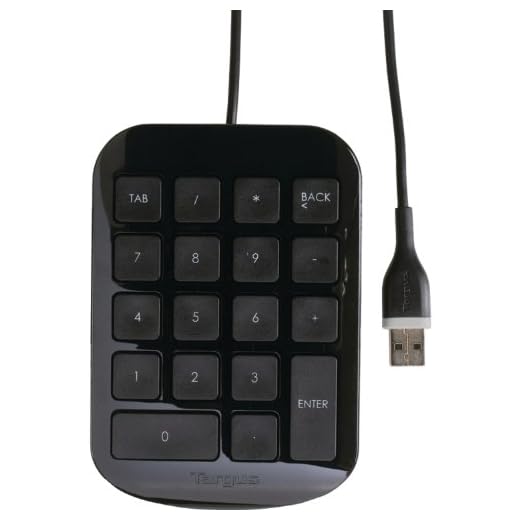 Targus Numeric Keypad with USB Port Connector, True Plug-and-Play Device, Connects with Laptop, Desktop and Other Devices, Black (AKP10US)