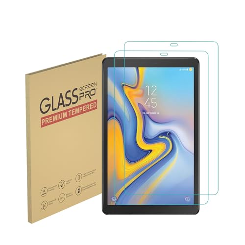 Pellicola salvaschermo per Samsung Galaxy Tab A 10,5 pollici (SM-T590, SM-T595, SM-T597) Pellicola in vetro temperato, durezza 9H, antigraffio, custodia amichevole, senza bolle (2 pezzi)